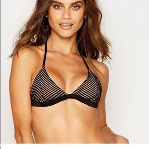 Beach Bunny Sheer Addiction Triangle Top Black, XS